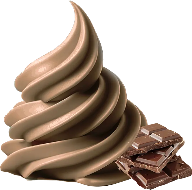 Chocolate flavour frozen yogurt