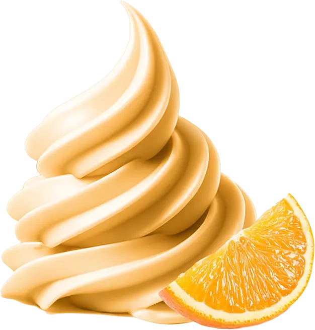 Orange flavour frozen yogurt