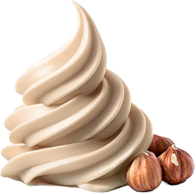 Hazelnut flavour frozen yogurt