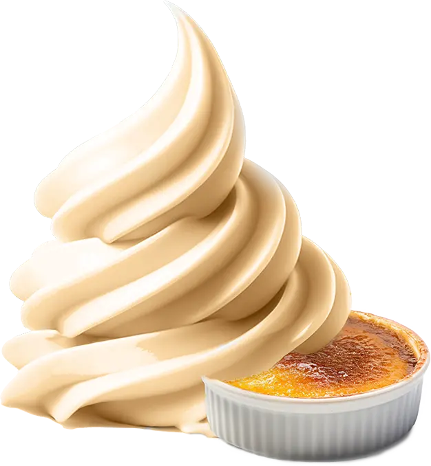 Creme Brulee flavour frozen yogurt