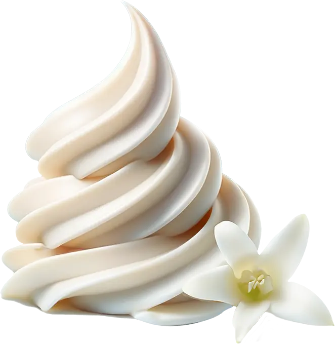 Vanilla flavour frozen yogurt